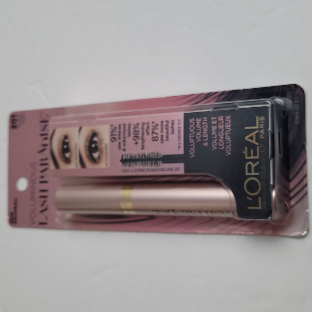 LOREAL MASCARA VOLUMINOUS PARADISE VOLUPTUOUS VOLUME & LEGTH BLACK NOIR # 201